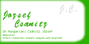 jozsef csanitz business card