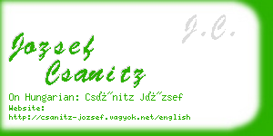 jozsef csanitz business card